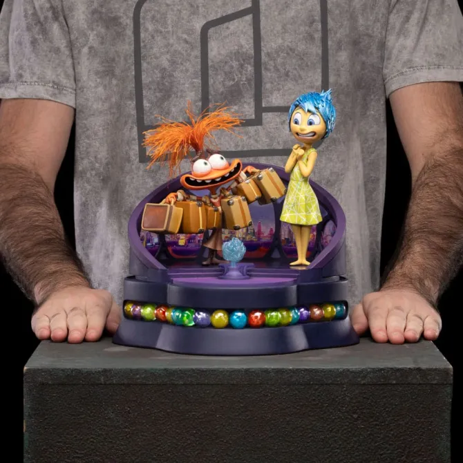 Alles steht Kopf 2 Deluxe - Freude & Angst Statue: Iron Studios