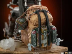 Star Wars The Mandalorian - Mandalorian on Speederbike / Deluxe Art Scale Statue: Iron Studios