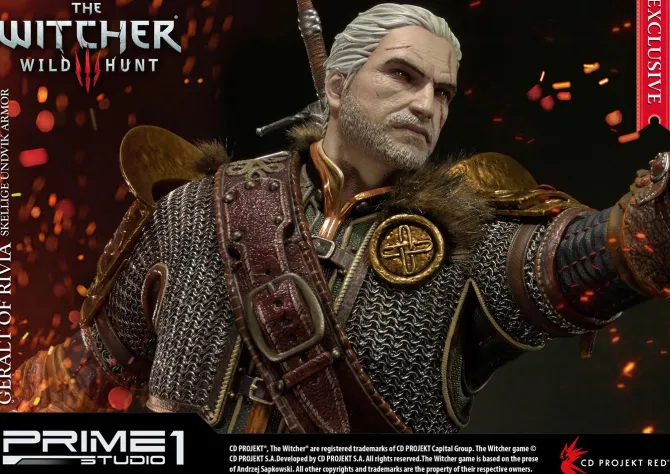 Witcher 3 Wild Hunt - Geralt of Riva Statue - Skellige Undvik Armor Exclusive: Prime 1 Studio