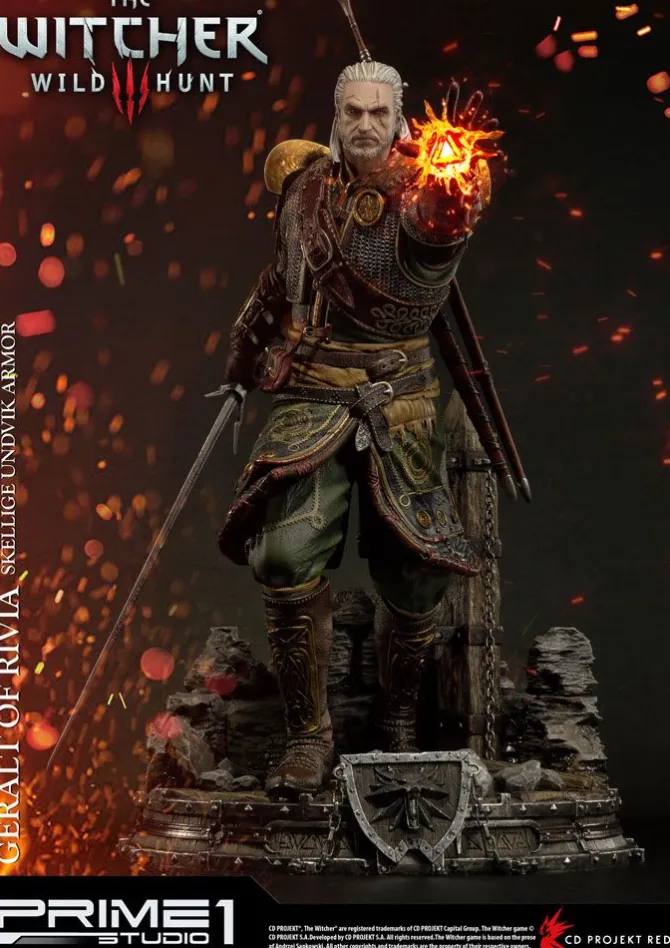Witcher 3 Wild Hunt - Geralt of Riva Statue - Skellige Undvik Armor : Prime 1 Studio