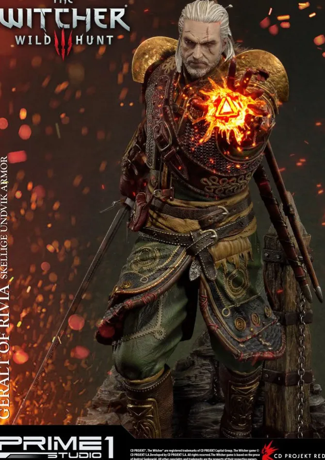 Witcher 3 Wild Hunt - Geralt of Riva Statue - Skellige Undvik Armor : Prime 1 Studio