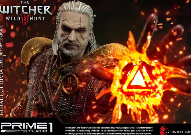 Witcher 3 Wild Hunt - Geralt of Riva Statue - Skellige Undvik Armor : Prime 1 Studio