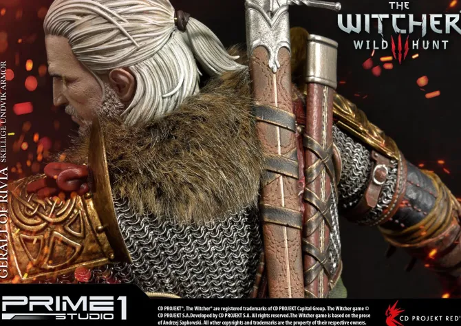 Witcher 3 Wild Hunt - Geralt of Riva Statue - Skellige Undvik Armor : Prime 1 Studio