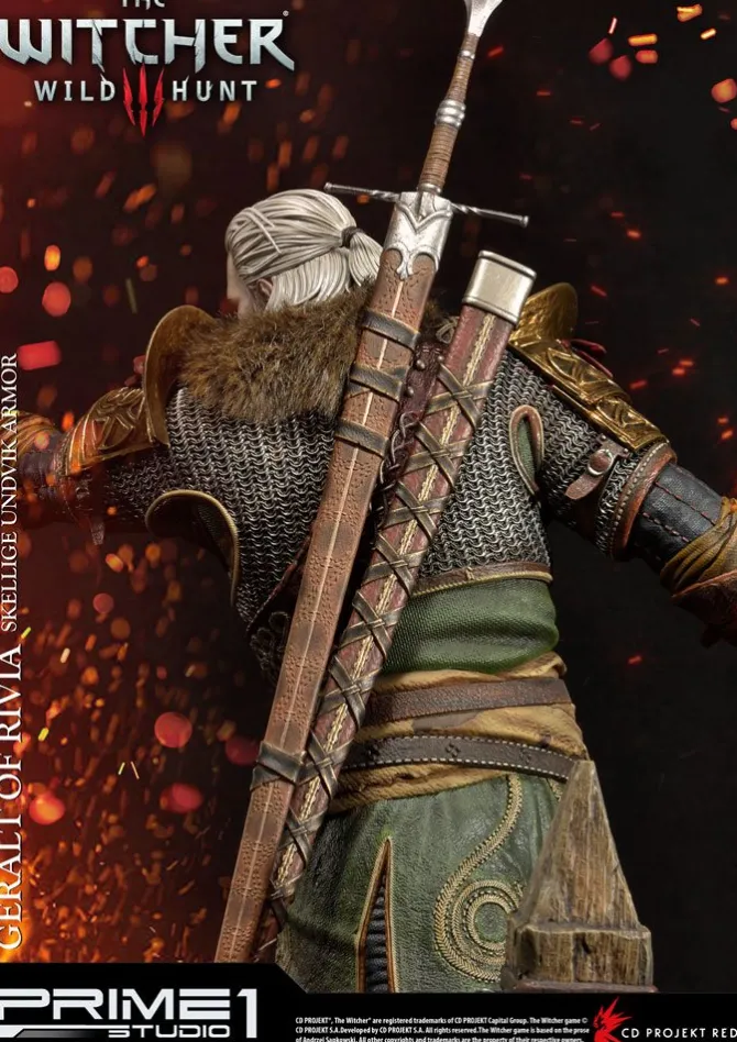 Witcher 3 Wild Hunt - Geralt of Riva Statue - Skellige Undvik Armor : Prime 1 Studio