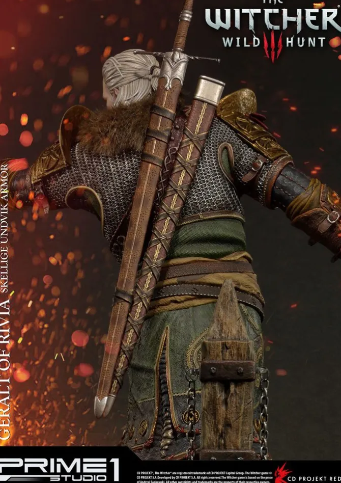 Witcher 3 Wild Hunt - Geralt of Riva Statue - Skellige Undvik Armor : Prime 1 Studio